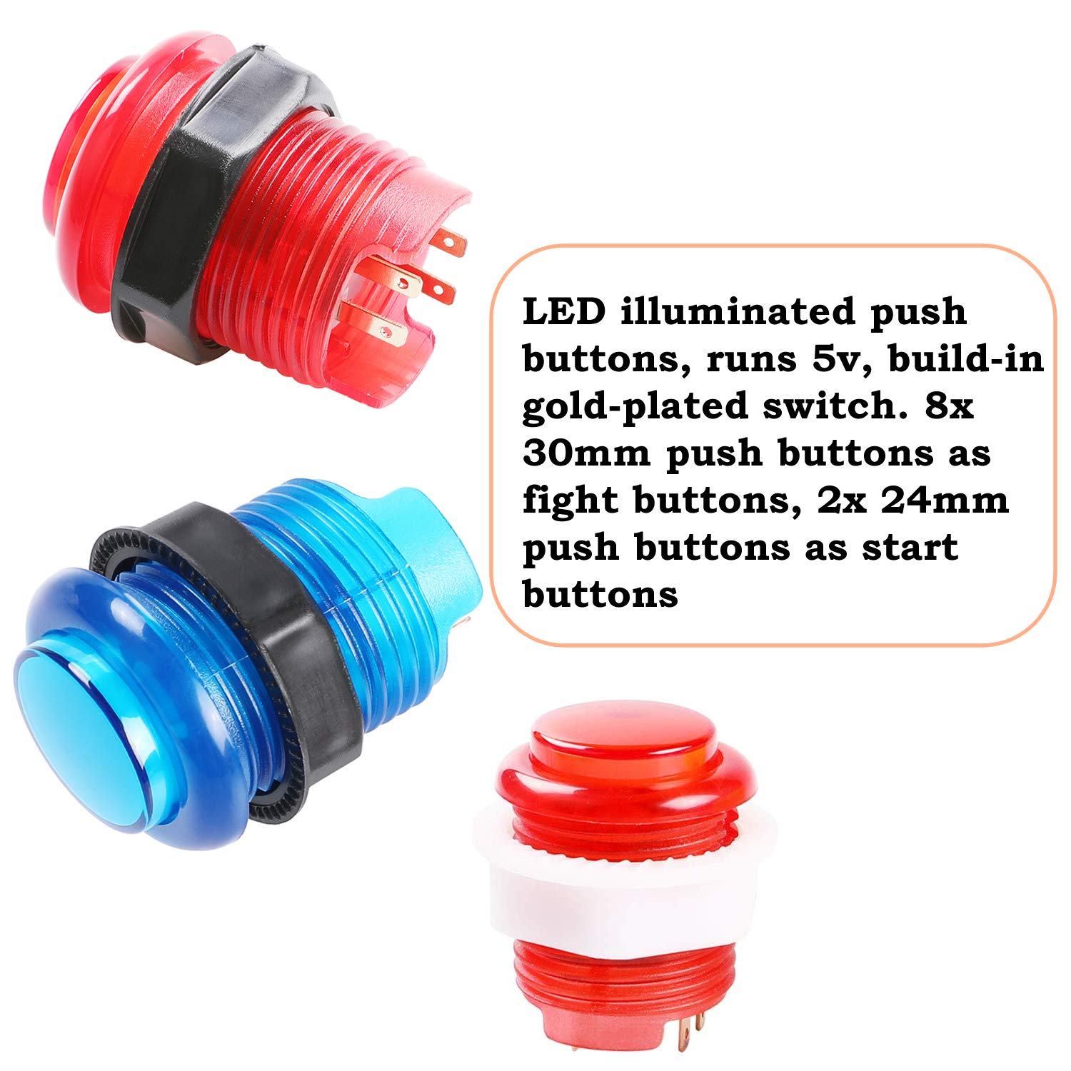 1 Sac/50 Pièces Boutons LED d' - Arcade Wangan Midnight avis et prix